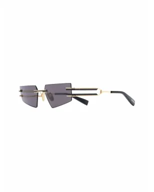 Balmain Eyewear 幾何学的フレームレスサングラス - サムネイル2