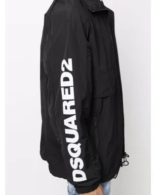 DSQUARED2 ロゴプリントジッパーコート - サムネイル5