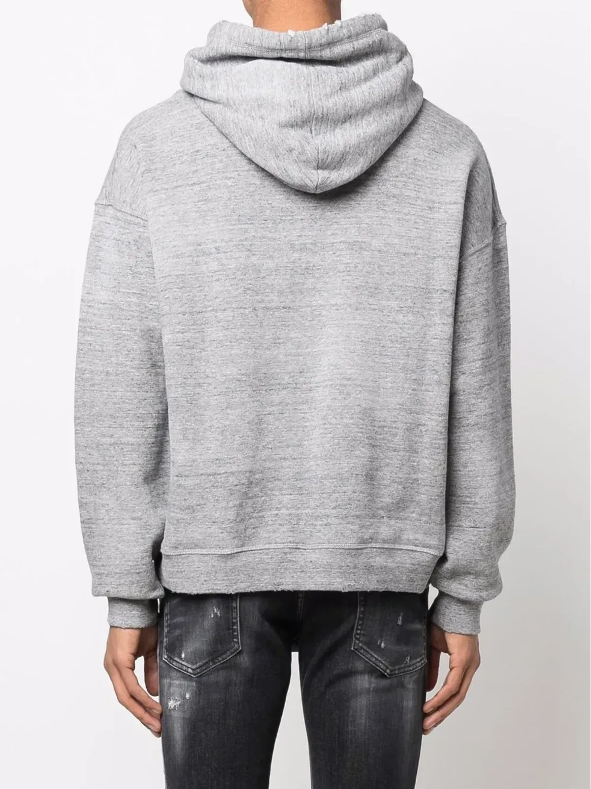 DSQUARED2 distressed logo-print hoodie - Grey - 画像4