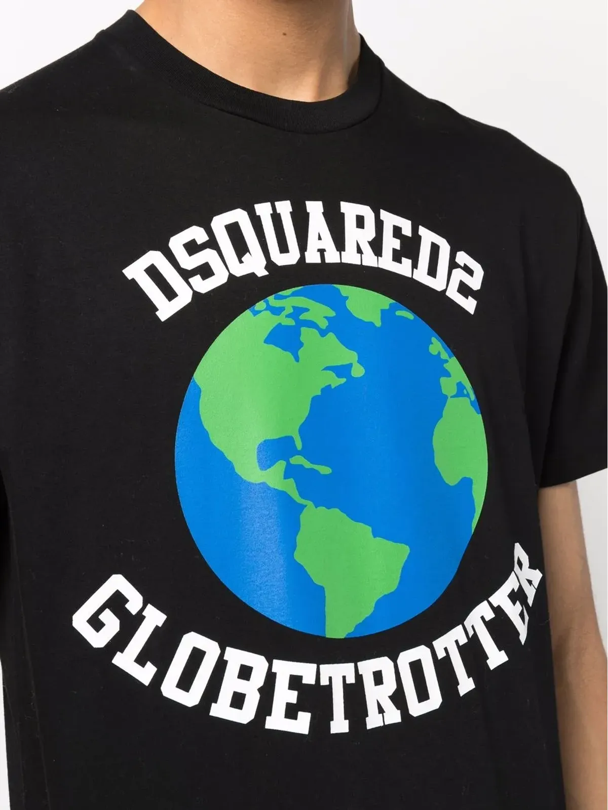 DSQUARED2 グローブトロッター ロゴプリント Tシャツ - 画像5