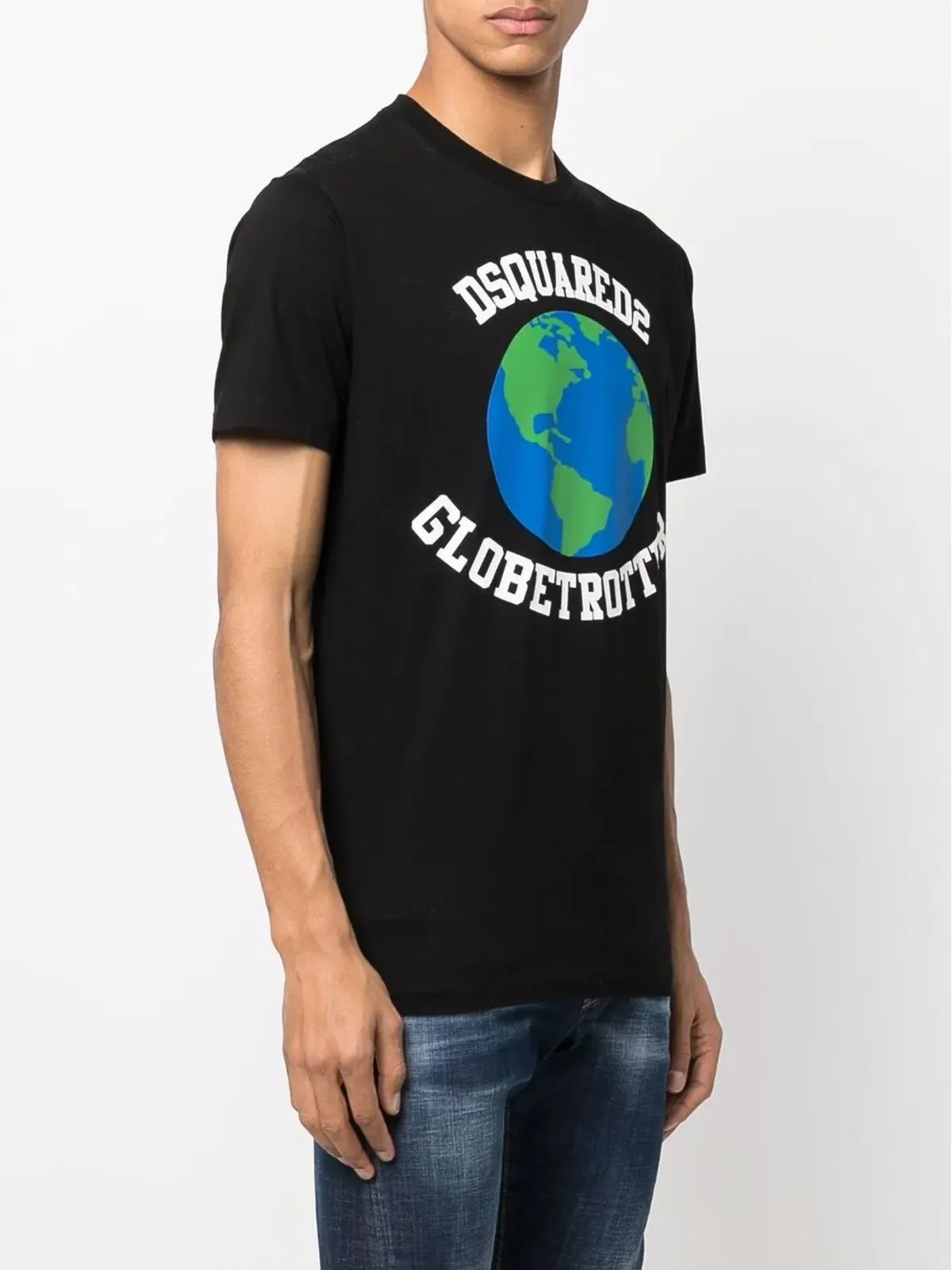 DSQUARED2 グローブトロッター ロゴプリント Tシャツ - 画像3