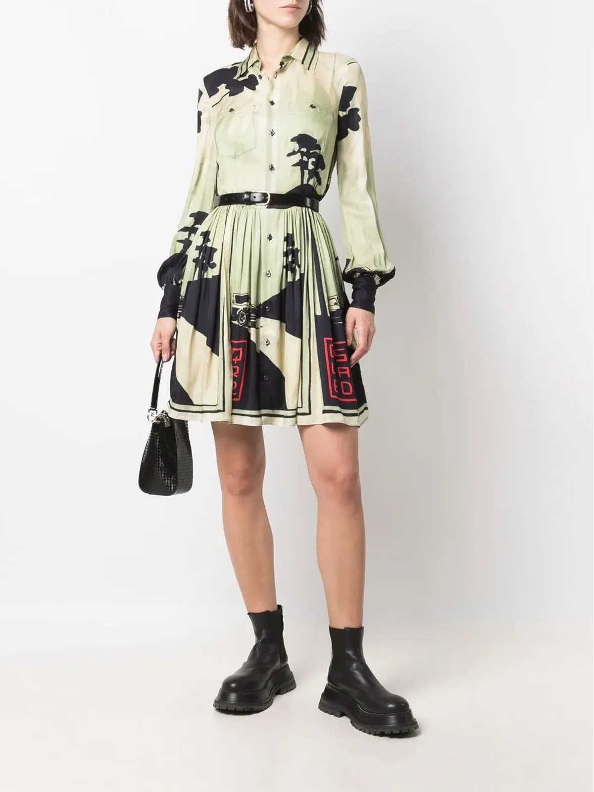 DSQUARED2 グラフィックプリント シャツドレス - 画像2
