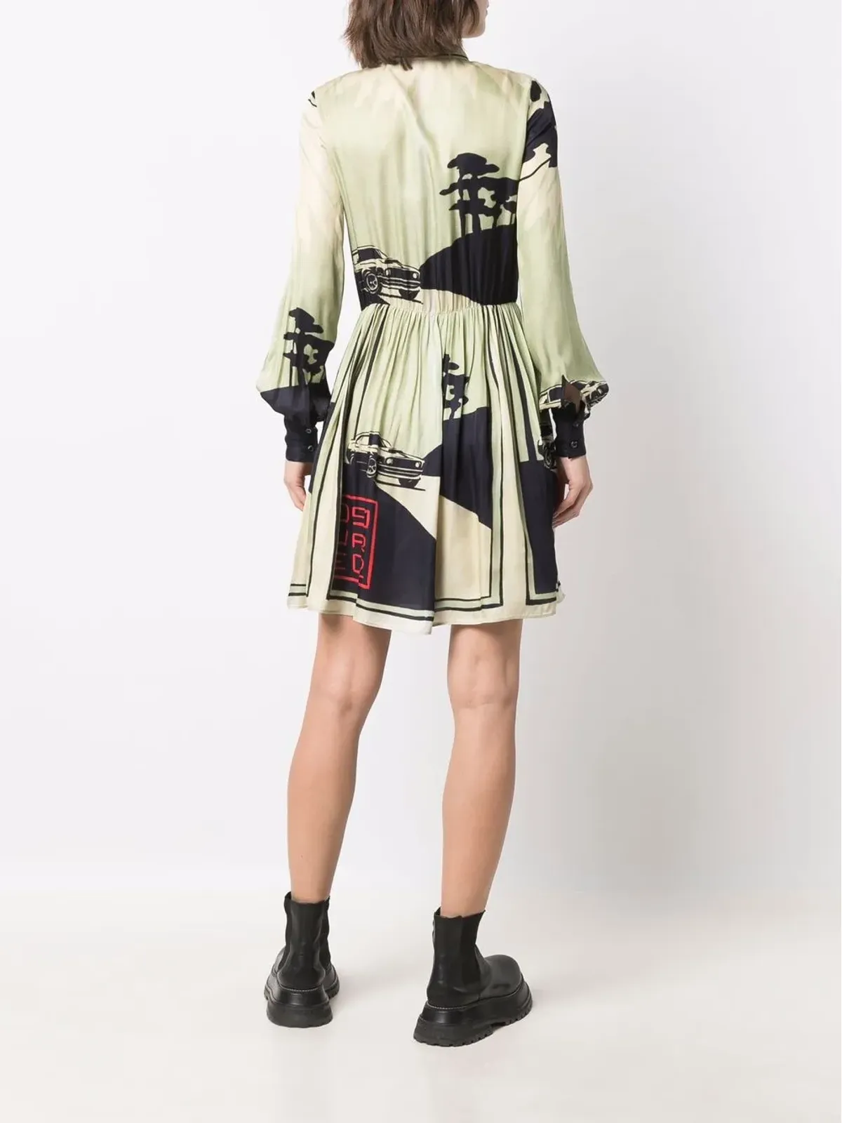 DSQUARED2 グラフィックプリント シャツドレス - 画像4