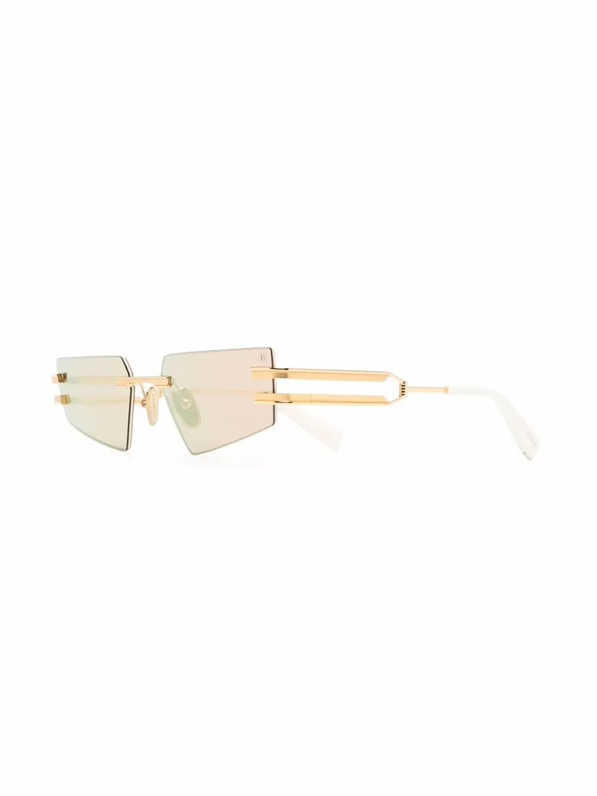 Balmain Eyewear ジオメトリック ダブルアーム サングラス - ゴールド - 画像2