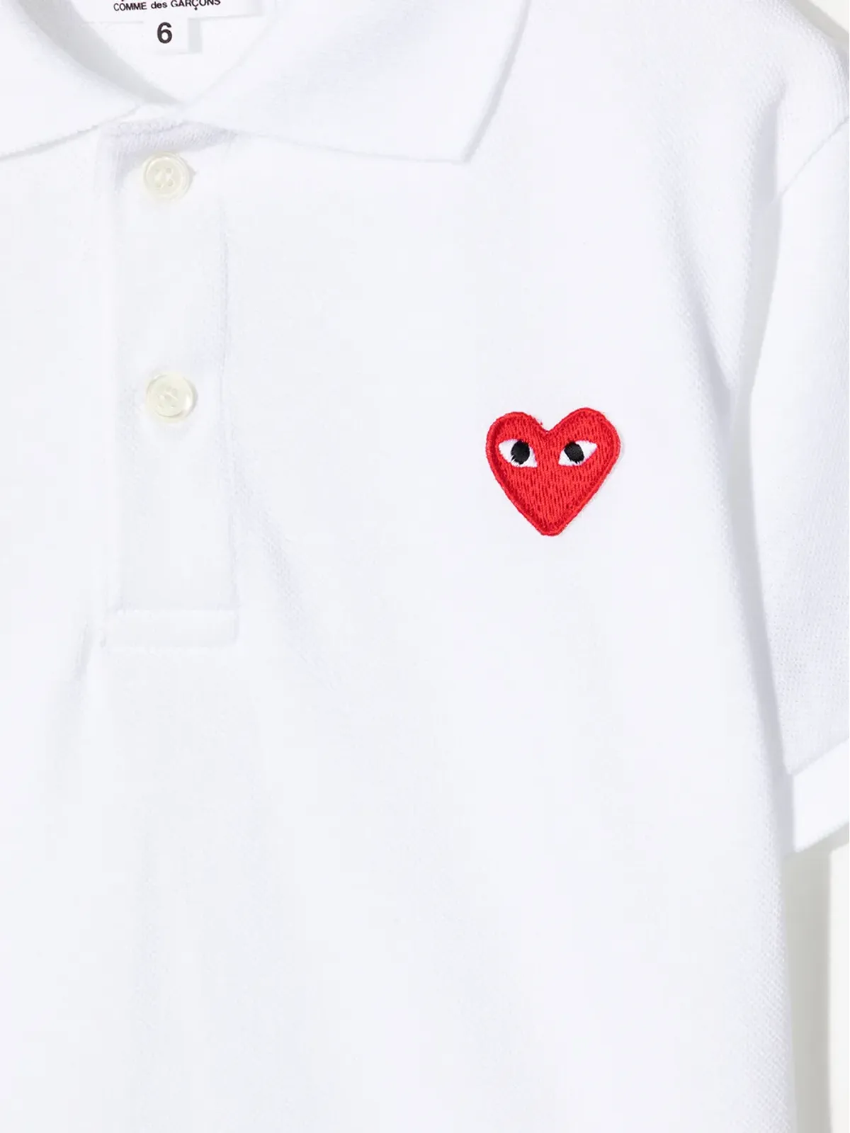 Comme Des Garçons Play Kids ハートロゴ コットン ポロシャツ - 画像3