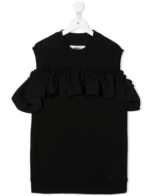 MM6 Maison Margiela Kids オフショルダースウェットドレス - サムネイル1