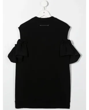 MM6 Maison Margiela Kids オフショルダースウェットドレス - サムネイル2