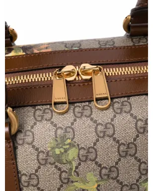 Gucci GGスプリーム カーネーションプリント ダッフルバッグ - サムネイル2