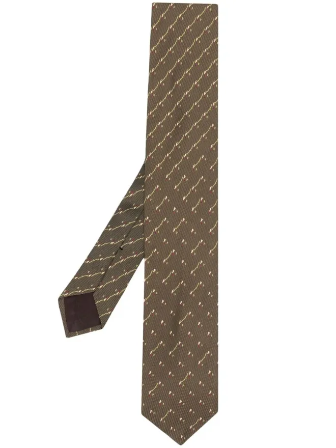Giorgio Armani Pre-Owned Giorgio Armani Pre-Owned 1990年代パターン ジャカード シルク ネクタイの商品画像