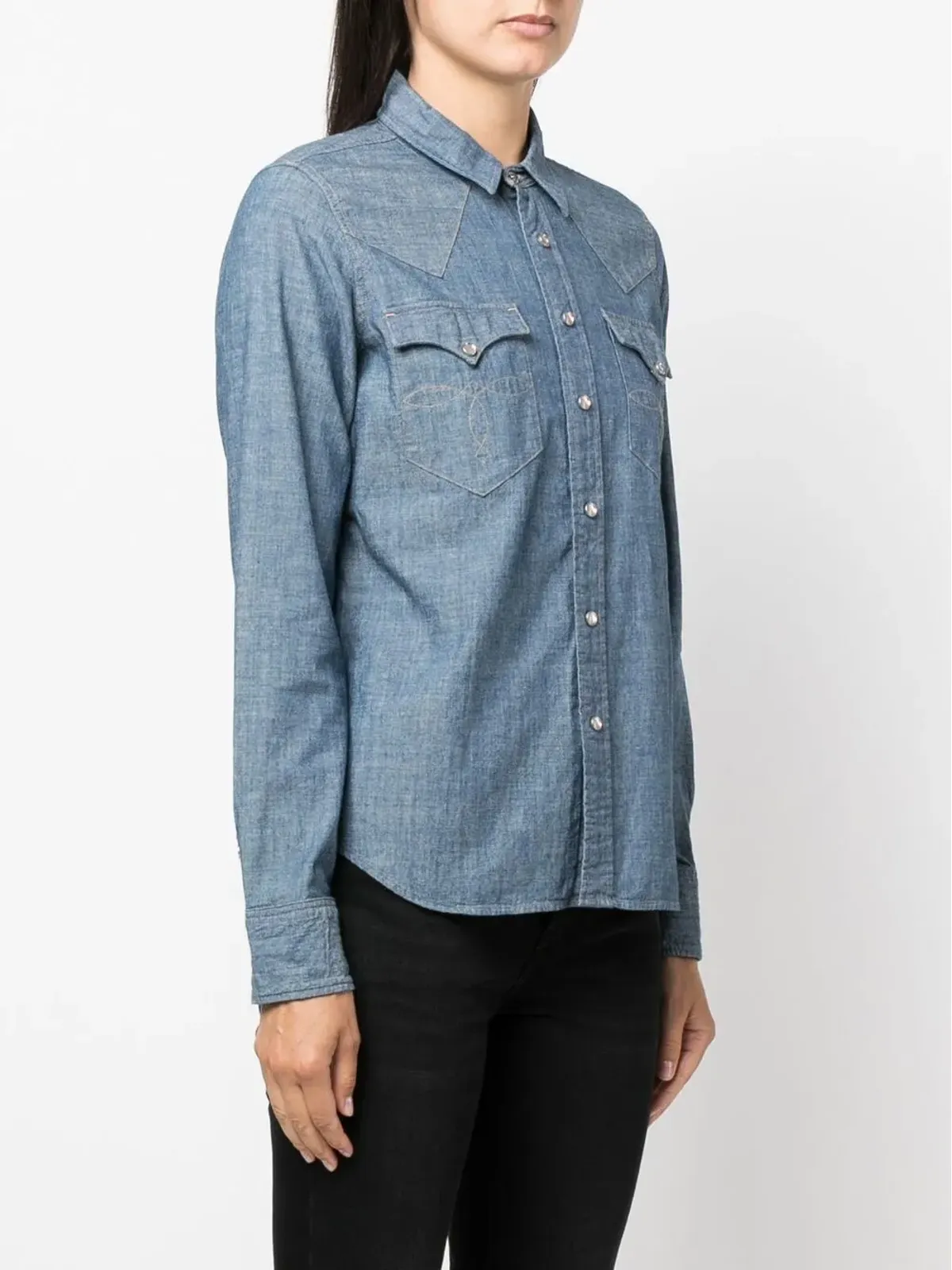 Ralph Lauren RRL バッファロー デニム ウェスタンシャツ - 画像3