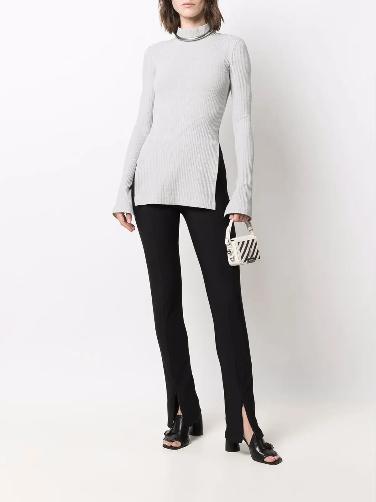 Helmut Lang リブニット長袖トップ - 画像2