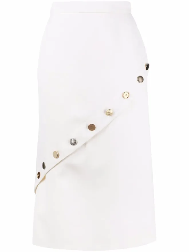 Alexander McQueen Alexander McQueen 高腰のアシンメトリーヘム スカートの商品画像