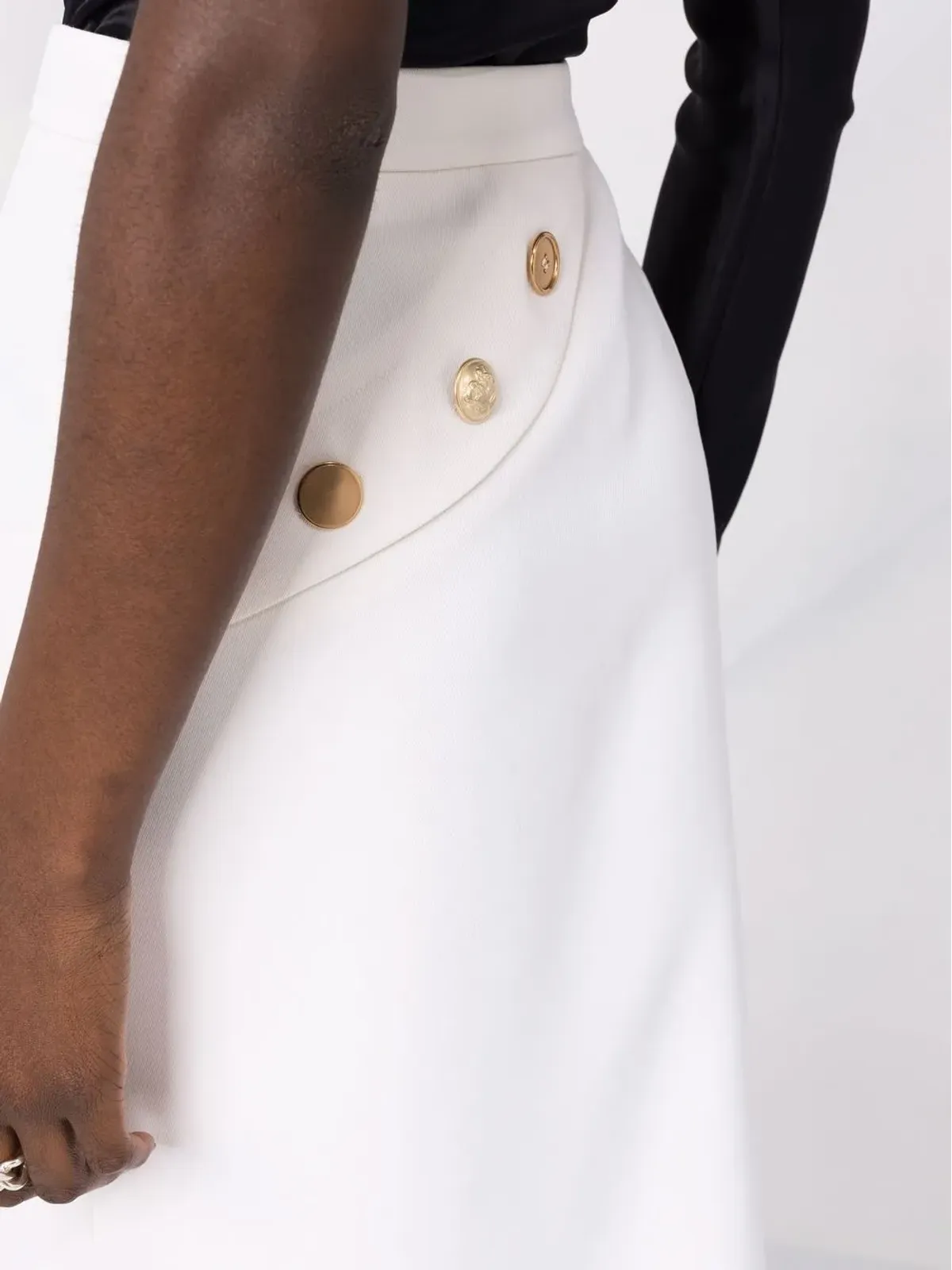 Alexander McQueen 高腰のアシンメトリーヘム スカート - 画像3
