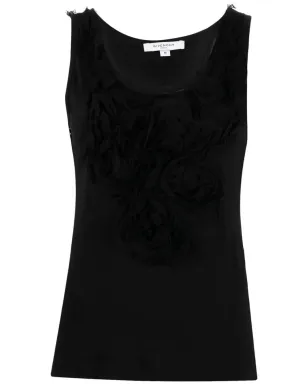 Givenchy Pre-Owned 2000s ラッフルディテール タンクトップ - ブラック - サムネイル1