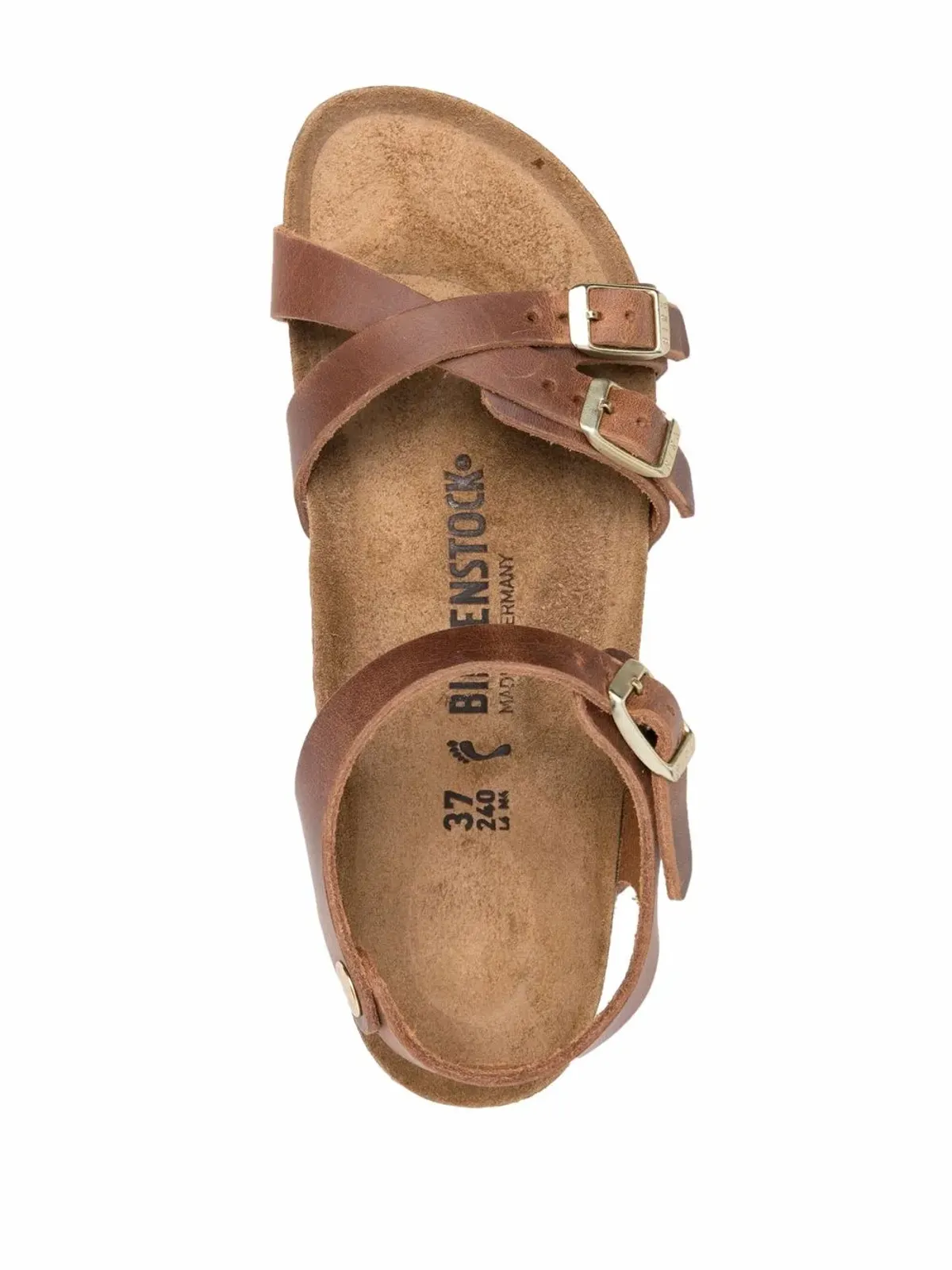 Birkenstock Kumba フラットサンダル ブラウン - 画像4