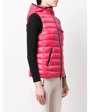 Moncler Glyco パッド入りノースリーブジレ ピンク - サムネイル3