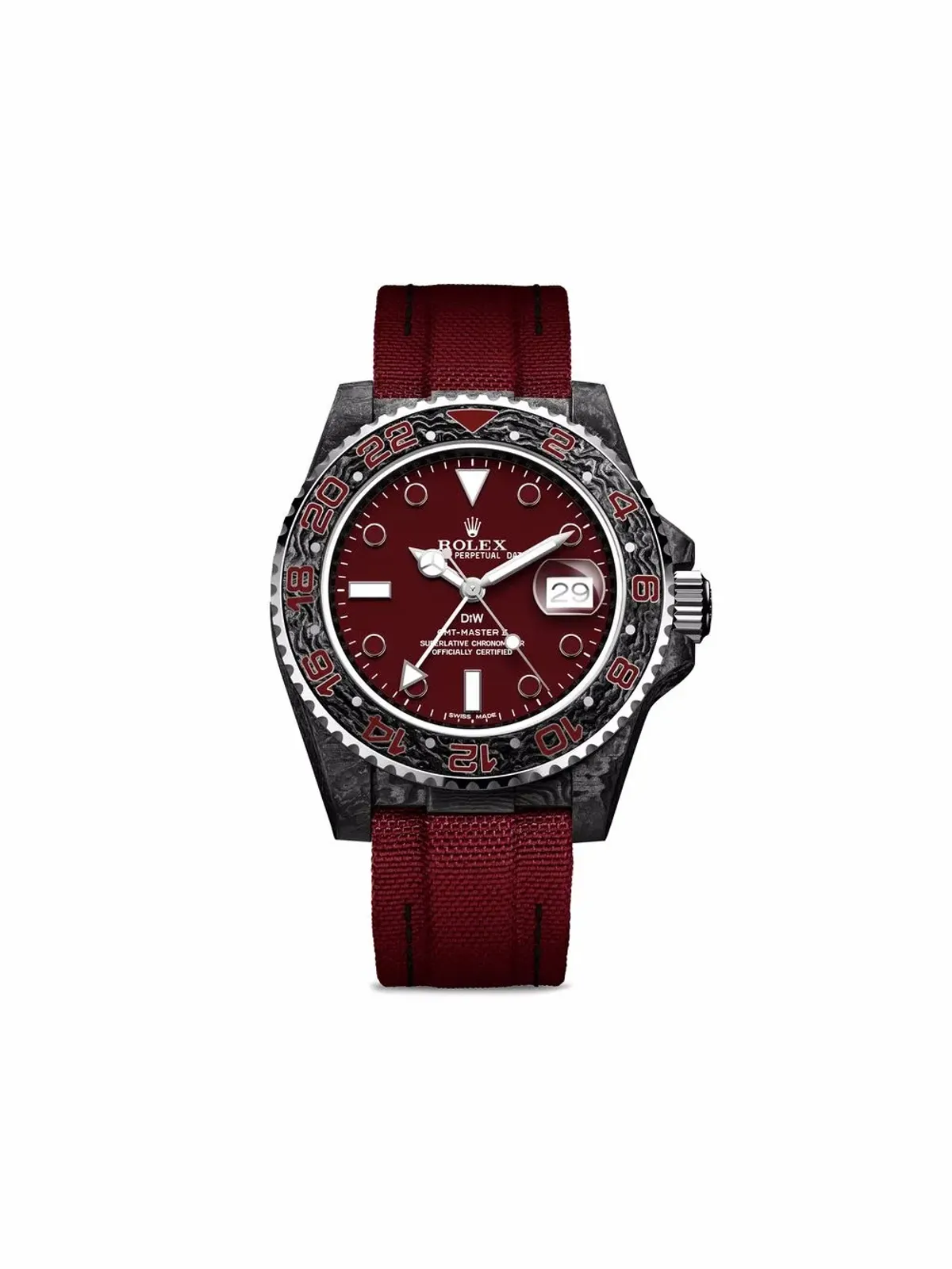 DiW (Designa Individual Watches) ビンテージ GMT 'Q' プロジェクト 40mm レッド - 画像1