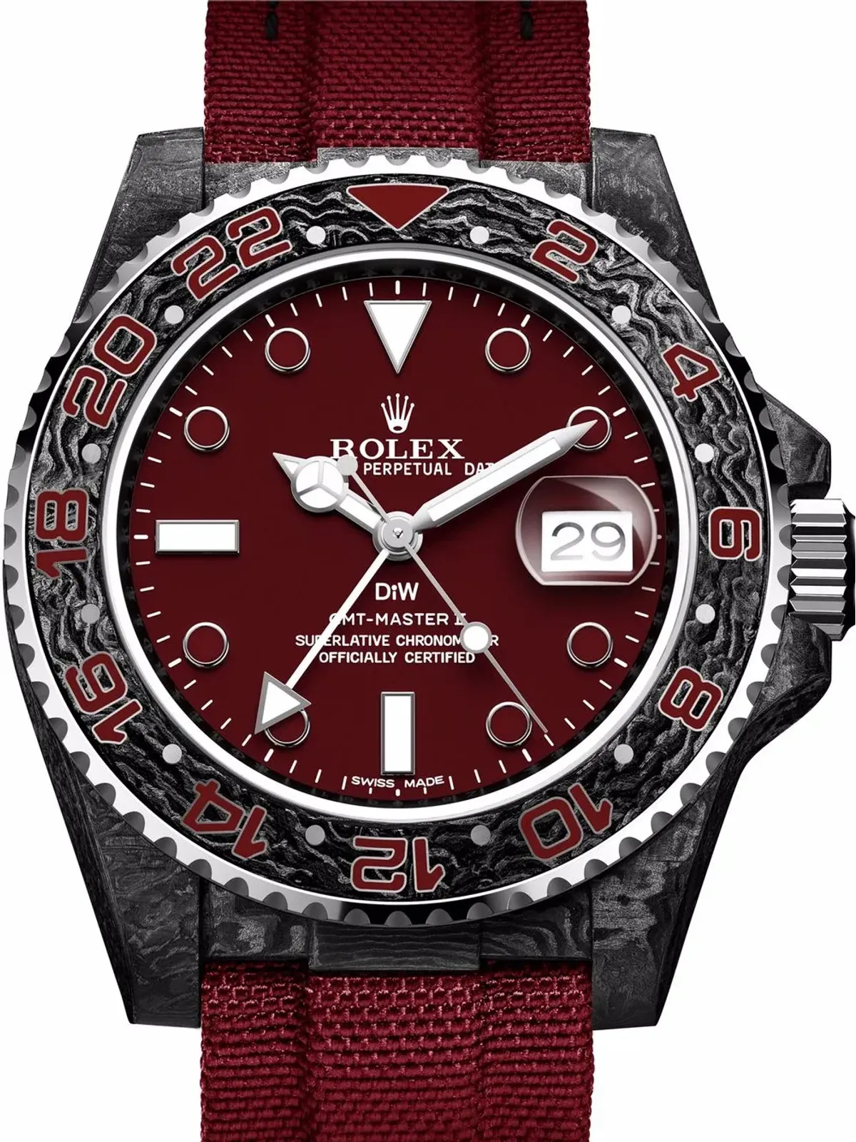DiW (Designa Individual Watches) ビンテージ GMT 'Q' プロジェクト 40mm レッド - 画像2