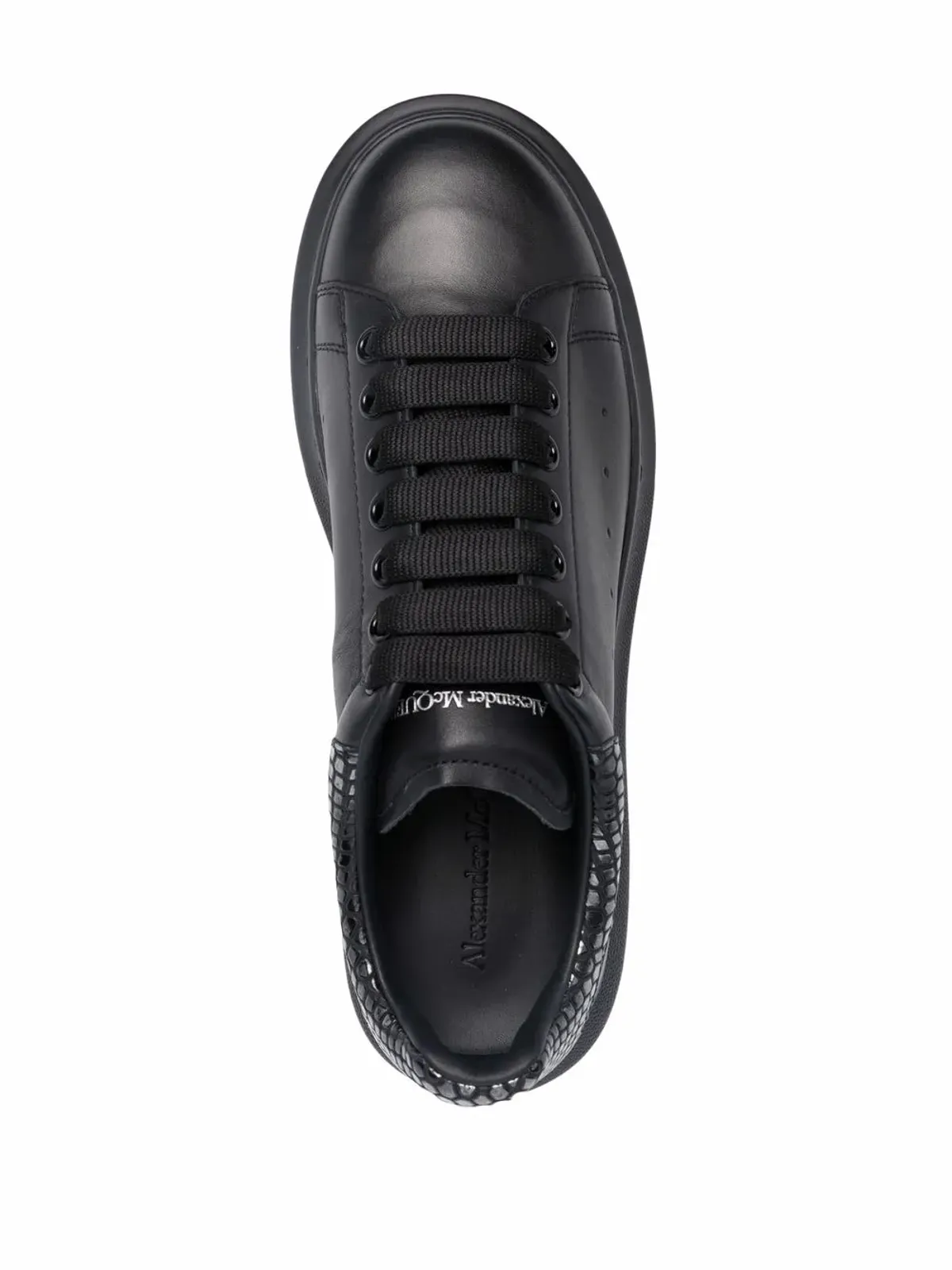 Alexander McQueen オーバーサイズ蛇皮風スニーカー - 画像4