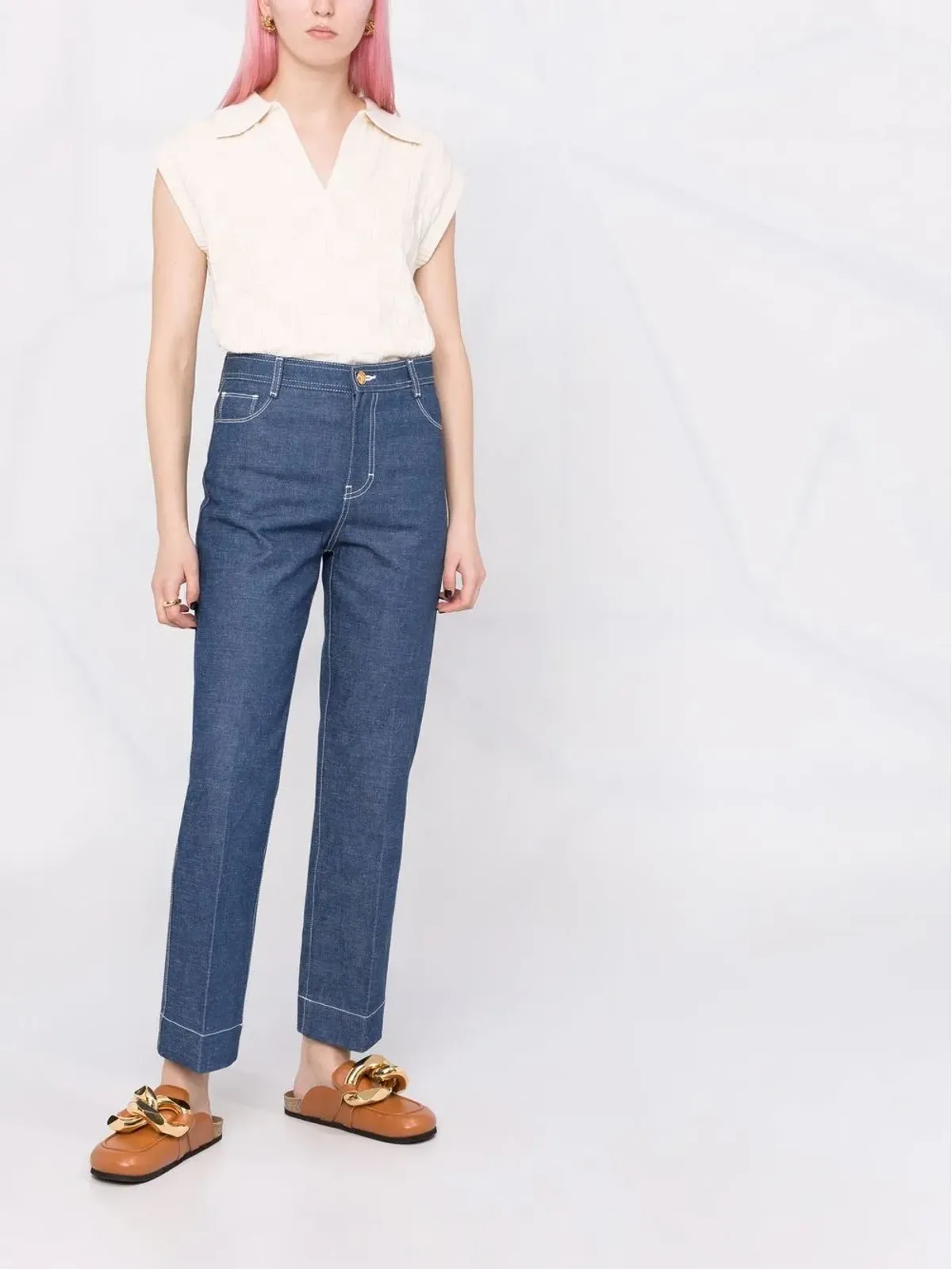 Tory Burch ストレートレッグデニムジーンズ - 画像2