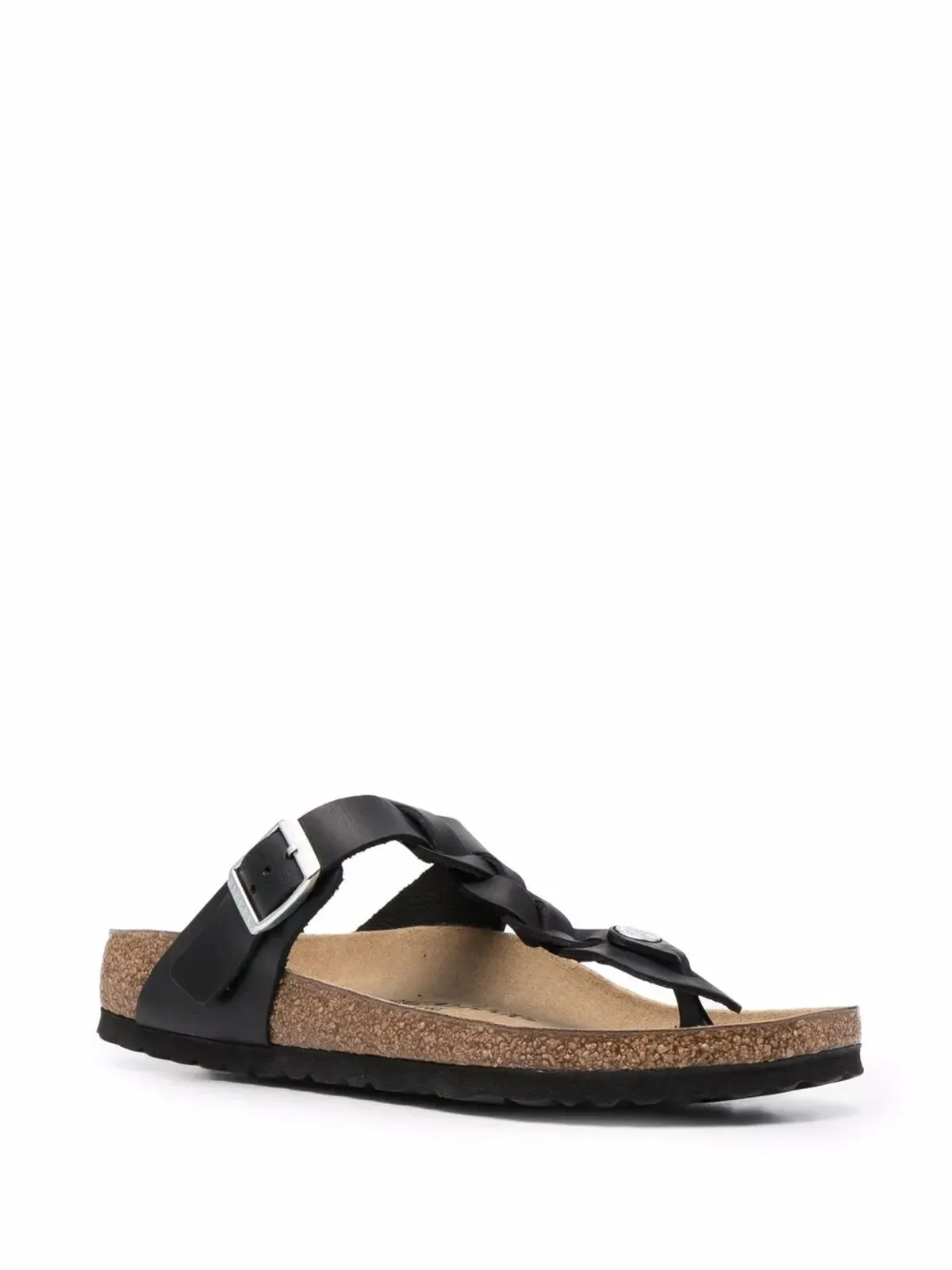 Birkenstock ビルケンシュトック Gizeh braided-strap sandals ブラック - 画像2