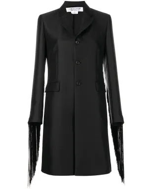 Comme Des Garçons Comme Des Garçons フリンジスリーブのシングルブレストコート - サムネイル1