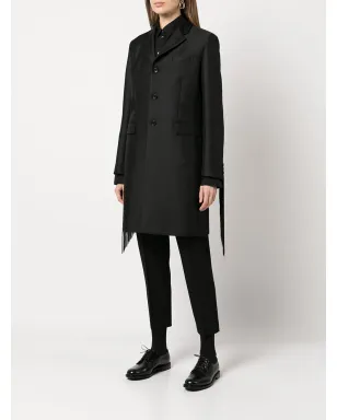 Comme Des Garçons Comme Des Garçons フリンジスリーブのシングルブレストコート - サムネイル3