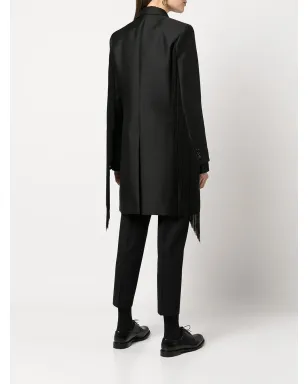 Comme Des Garçons Comme Des Garçons フリンジスリーブのシングルブレストコート - サムネイル4