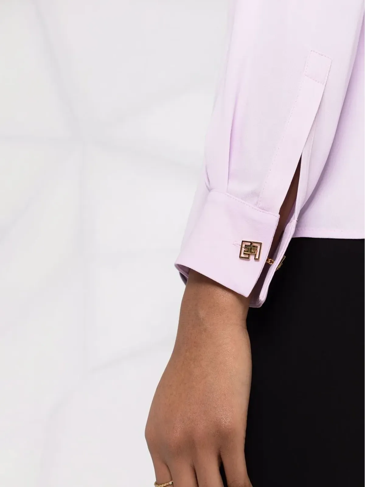 Elisabetta Franchi 長袖ポプリンシャツ - ピンク - 画像5