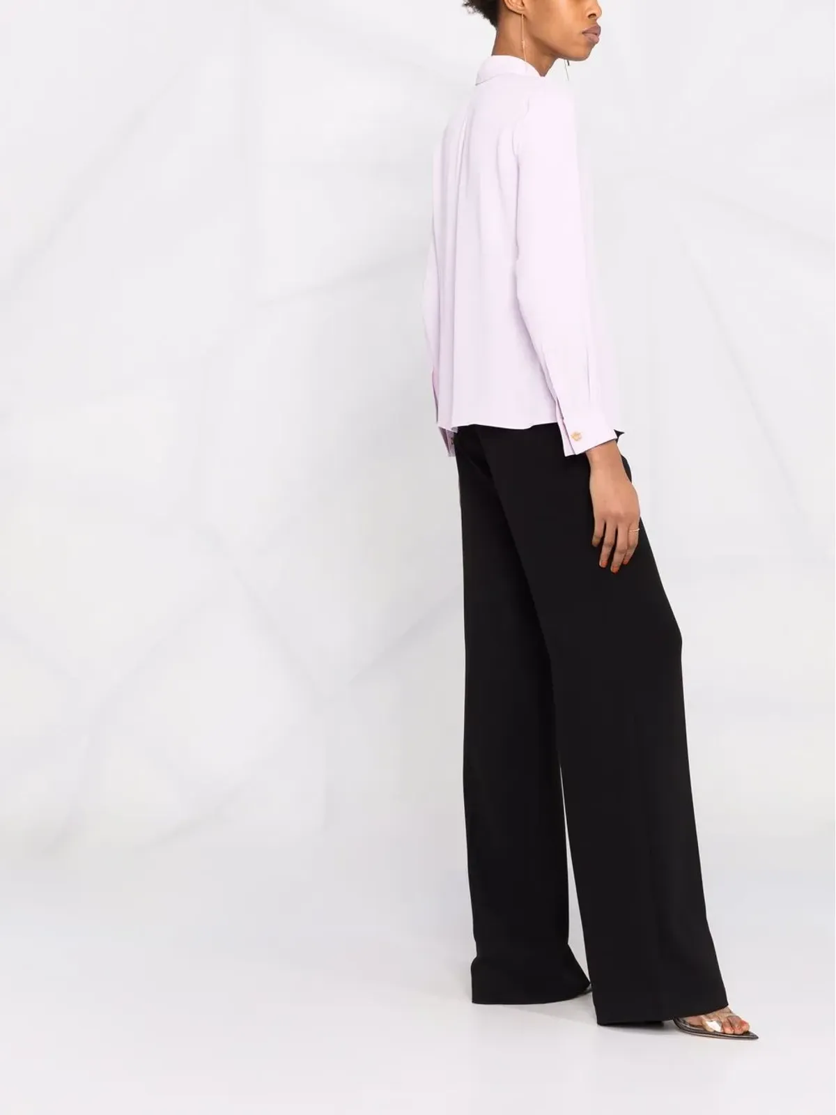 Elisabetta Franchi 長袖ポプリンシャツ - ピンク - 画像4