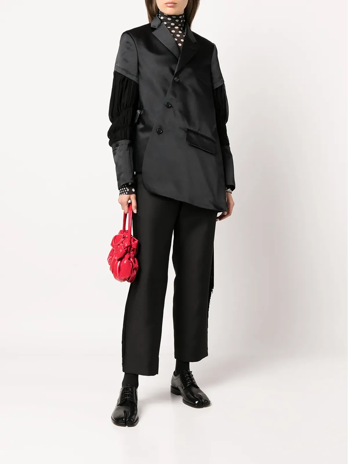 Comme Des Garçons Comme Des Garçons フリンジ付きストレートレッグ テーラードパンツ - 画像2