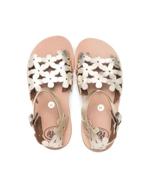 Pépé Kids ジュリー フローラルカットアウトサンダル ゴールド - サムネイル3