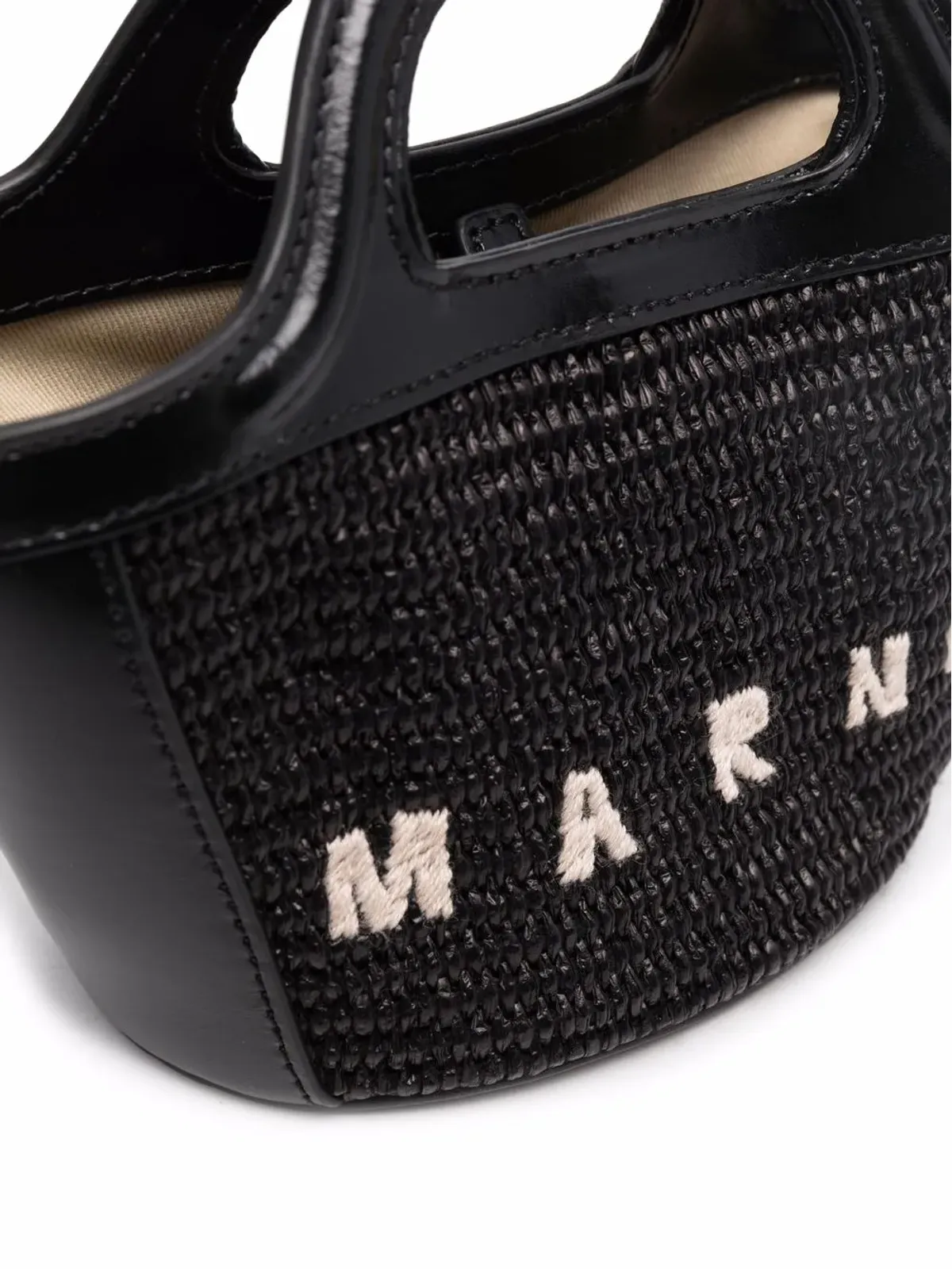 Marni ミニ Tropicalia トートバッグ ブラック - 画像4