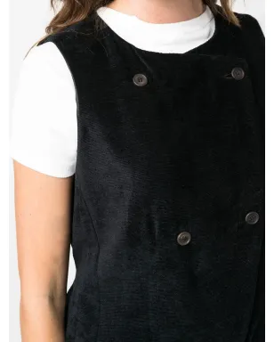 Giorgio Armani Pre-Owned 1990s corduroy double-breasted vest - Black - サムネイル5