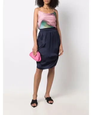 Lanvin Pre-Owned ギャザー入りチューリップスカート - ネイビー - サムネイル2