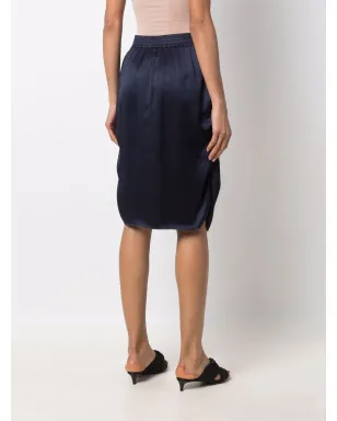 Lanvin Pre-Owned ギャザー入りチューリップスカート - ネイビー - サムネイル4