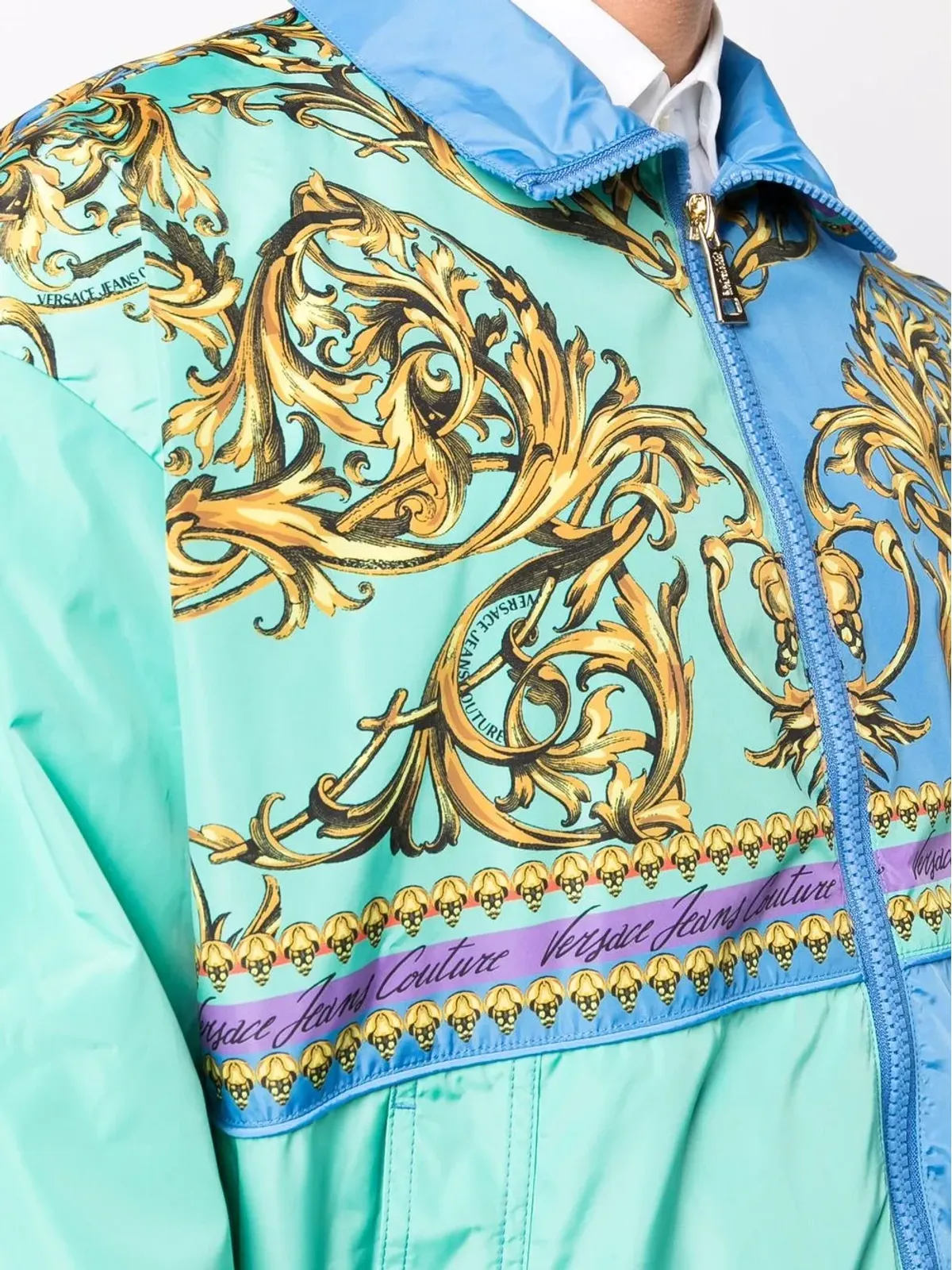 Versace Jeans Couture バロック柄パネル切替ジャケット - 画像5