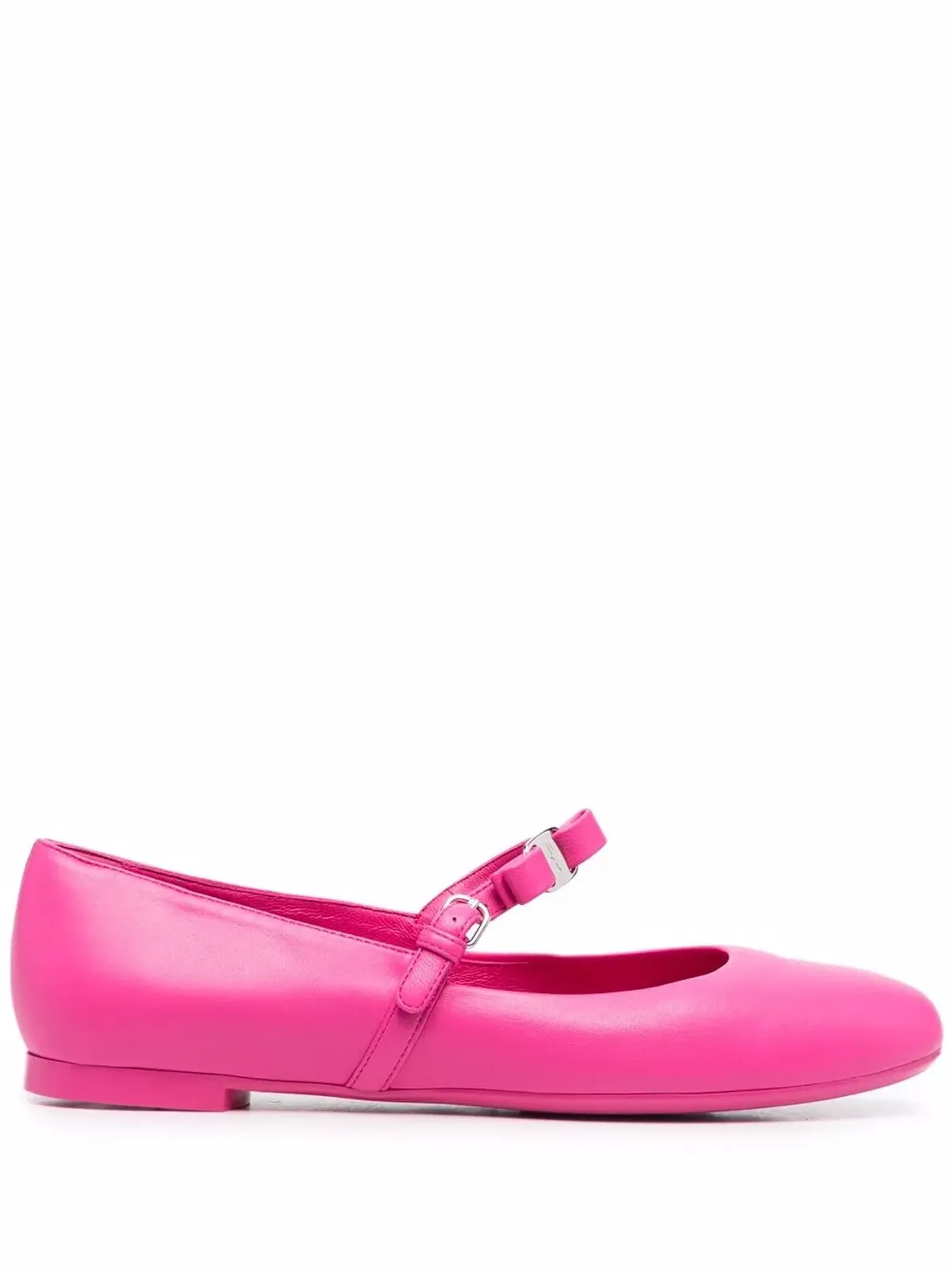 Ferragamo リボンディテール レザー バレリーナシューズ - 画像1