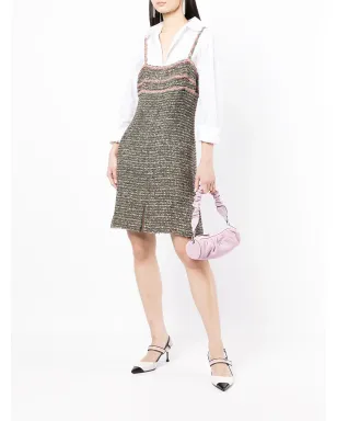 CHANEL Pre-Owned ツイード ノースリーブ ミニドレス - グリーン - サムネイル2