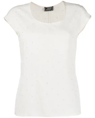 Versace Pre-Owned 2000s broderie anglaise 半袖ブラウス - サムネイル1