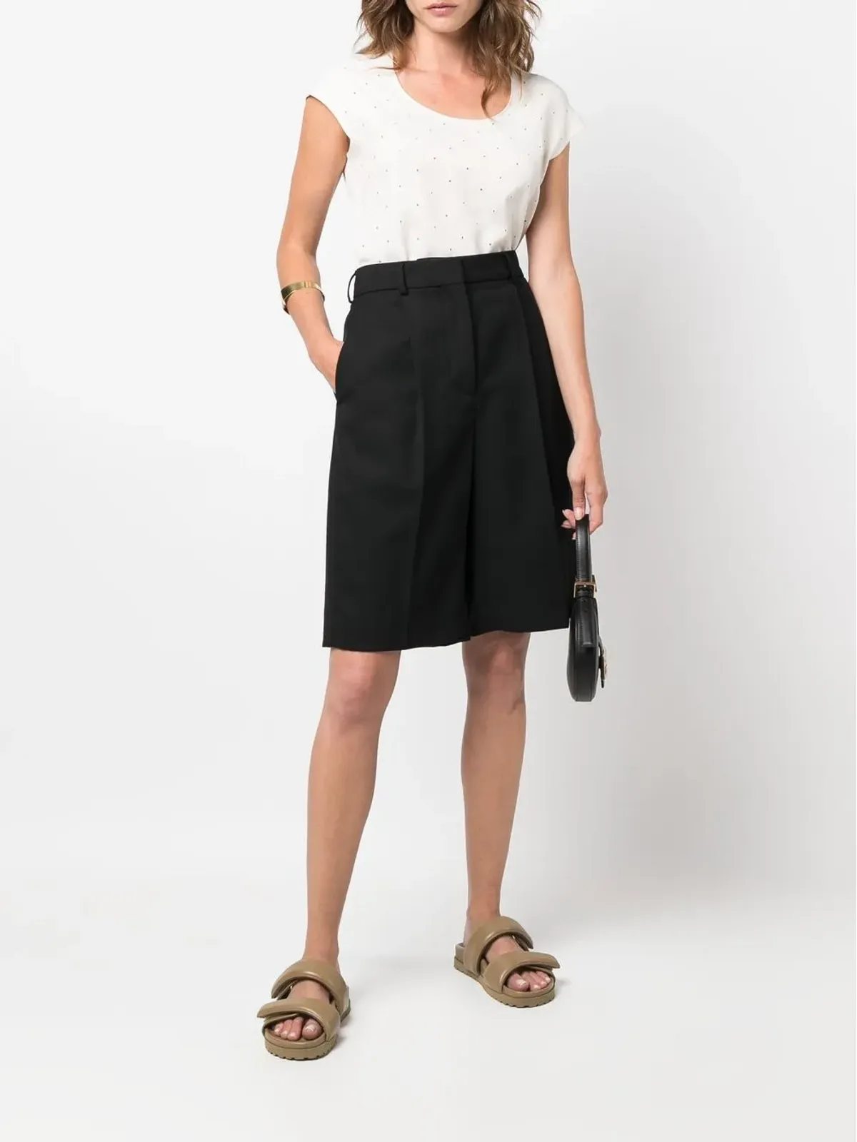 Versace Pre-Owned 2000s broderie anglaise 半袖ブラウス - 画像2