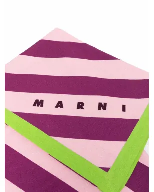 Marni ストライプ柄バスタオル ピンク - サムネイル2