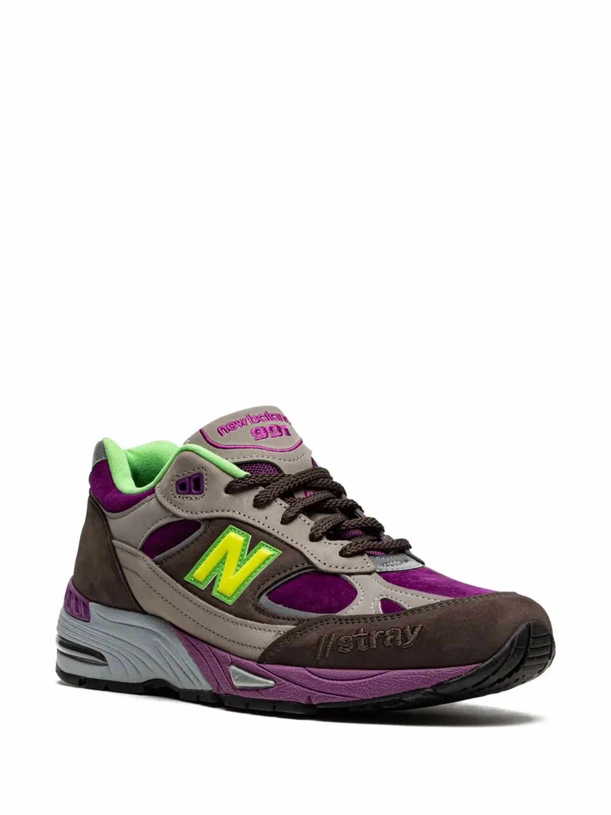 New Balance x Stray Rats 991 ブラウン スニーカー - 画像2