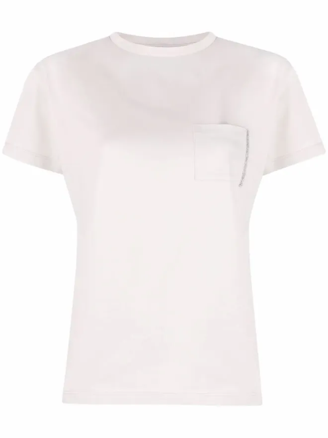 Fabiana Filippi Fabiana Filippi ラウンドネック半袖Tシャツ - グレーの商品画像