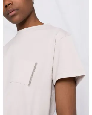 Fabiana Filippi ラウンドネック半袖Tシャツ - グレー - サムネイル3