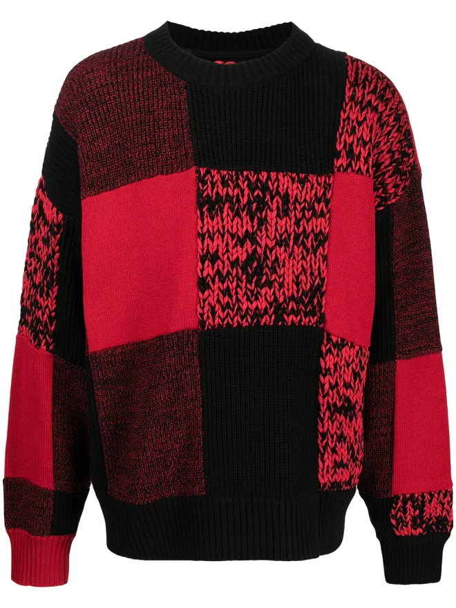 sacai Sacai チェック柄クルーネックニットの商品画像