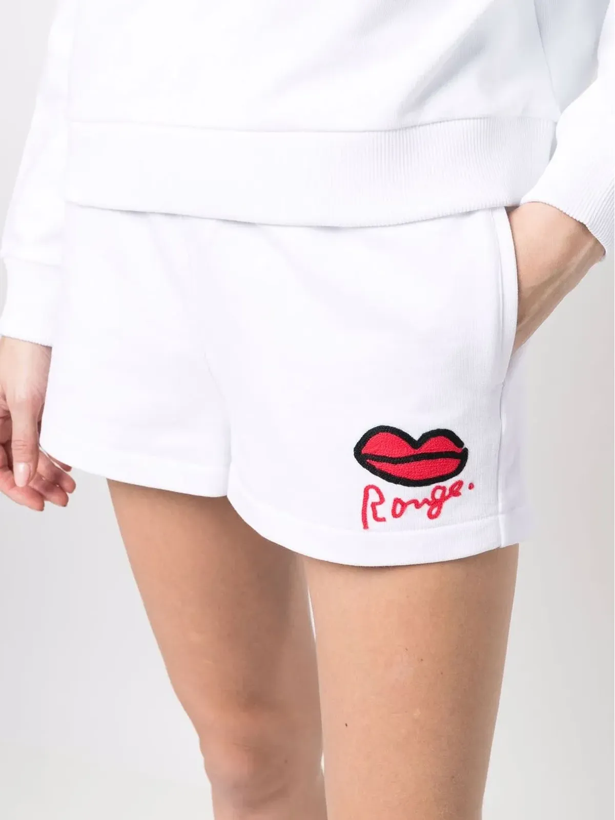 Sonia Rykiel Rouge ドローコード付きトラックパンツ ホワイト - 画像5
