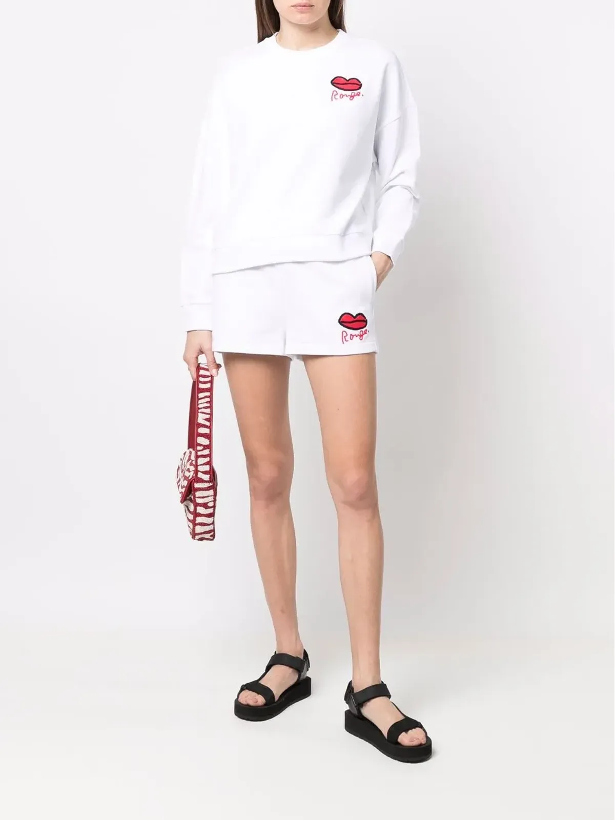 Sonia Rykiel Rouge ドローコード付きトラックパンツ ホワイト - 画像2