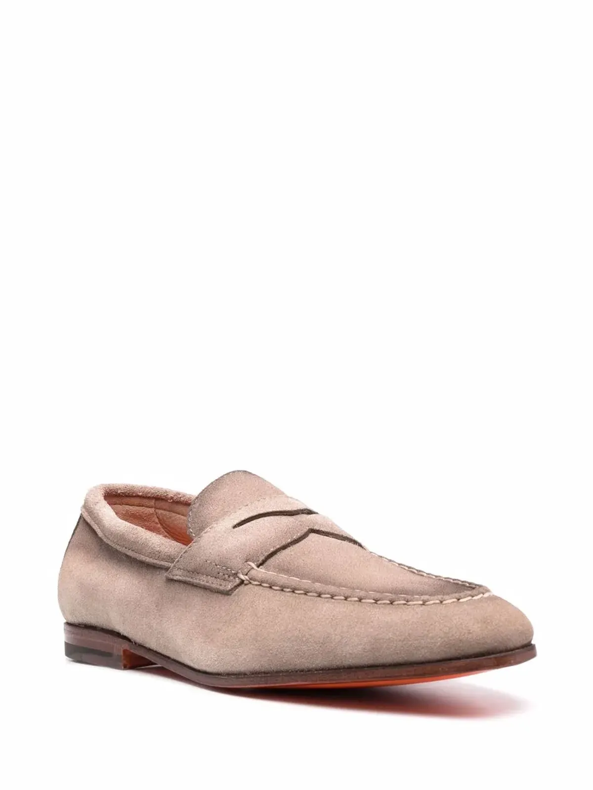 Santoni スエード ペニーローファー - 画像2