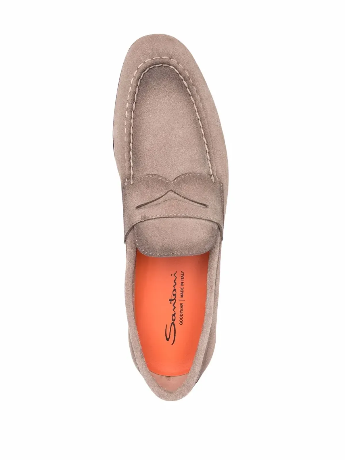 Santoni スエード ペニーローファー - 画像4